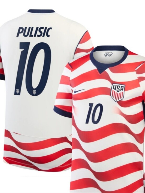 Nike Other - Nike Pulisic USA Red & White Wave Soccer/ Football 2026 World Cup Jersey NWT